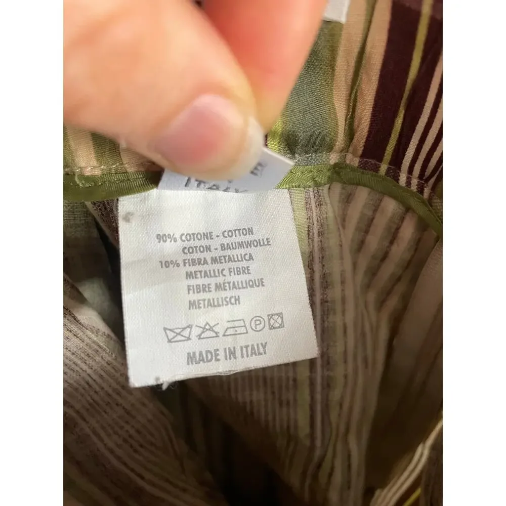 Gunex Brunello Cucinelli Striped Plaid Size 6 Made in Italy Preppy Schoolgirl - Picture 7 of 8